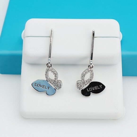 "925 Sterling Silver CZ Beautiful Lovely Earrings for Women, 1USPAR4259 - Picture 3 of 11